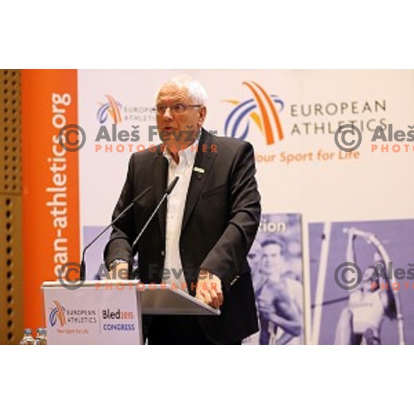Sven Arne Hansen, newly elected president of European Athletics Federation during European Athletics Congress Bled 2015 held in Brdo Congress Centre, Slovenia on April 11, 2015