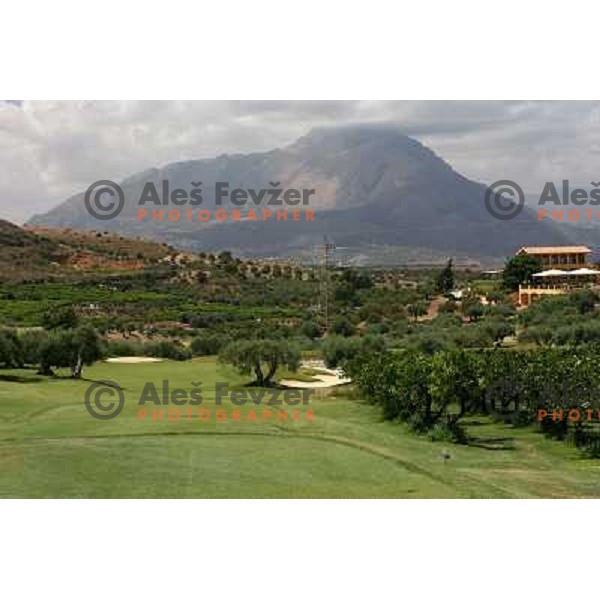 2nd hole 9 (171 meters, par3) at Le Madonie golf club,Collesano, Sicily, Italia. Photo by Ales Fevzer 