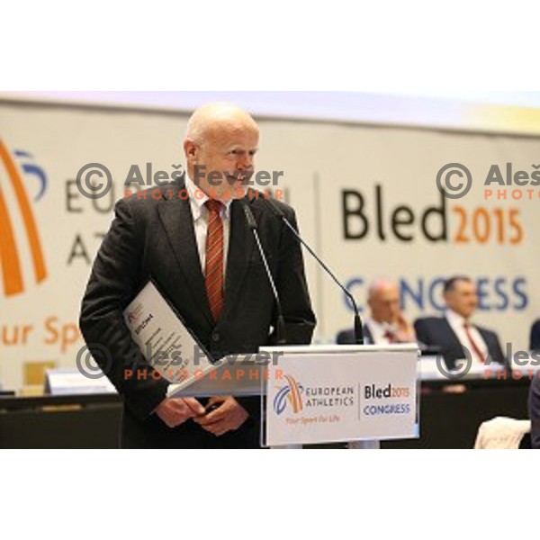 Marjan Hudej during European Athletics Congress Bled 2015 held in Brdo Congress Centre, Slovenia on April 11, 2015