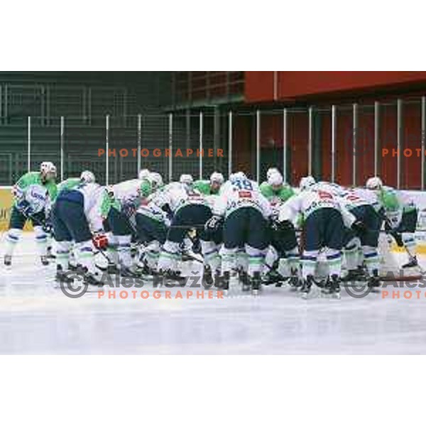 friendly ice- hockey match Slovenia-Japan in Podmezakla Hall, Jesenice on April 10, 2015