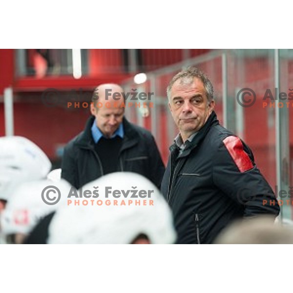 Matjaz Kopitar of Slovenia during friendly ice hockey match between Slovenia and Japan, played in Podmezakla Hall, Jesenice, Slovenia, on April 15th, 2015.
