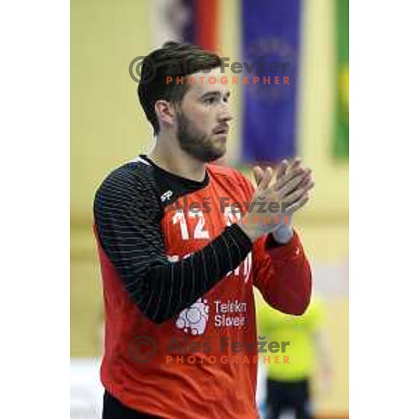 action during 1.NLB leasing league handball match between Gorenje Velenje and Celje Pivovarna Lasko in Red Hall, Velenje, Slovenija on April 15, 2015