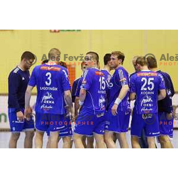 action during 1.NLB leasing league handball match between Gorenje Velenje and Celje Pivovarna Lasko in Red Hall, Velenje, Slovenija on April 15, 2015