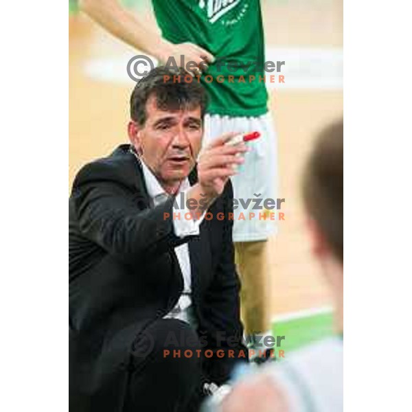 Memi Becirovic of Union Olimpija in action during basketball match of Telemach League between Union Olimpija and Zlatorog Lasko, played in Arena Stozice, Ljubljana, Slovenia, on April 22th, 2015.