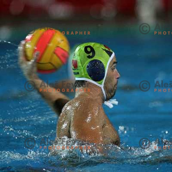 Erik Bukovac at match Slovenia- Macedonia in Tristar waterpolo tournament in Kranj Slovenia. Photo by Ales Fevzer 