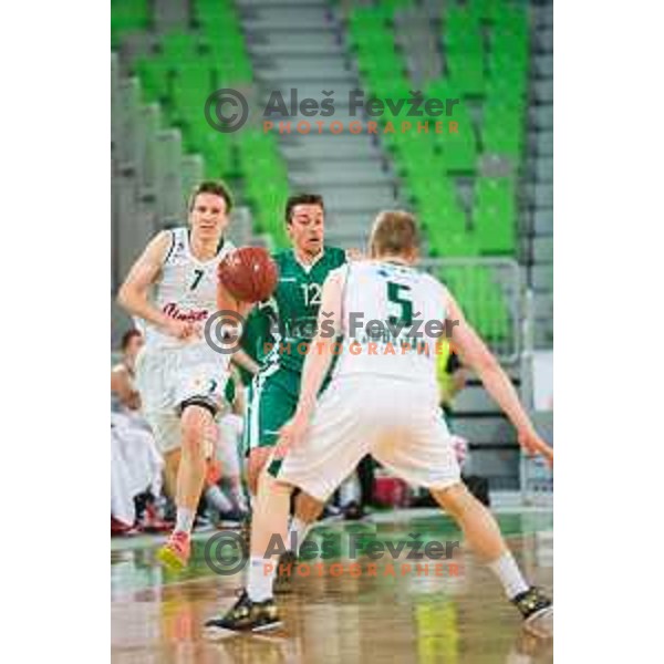 Bojana Jovanovic of Zlatorog Lasko in action during basketball match of Telemach League between Union Olimpija and Zlatorog Lasko, played in Arena Stozice, Ljubljana, Slovenia, on April 22th, 2015.