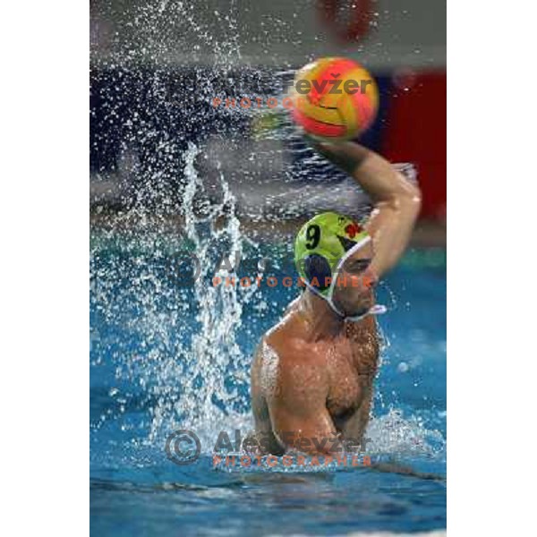 Erik Bukovac at match Slovenia- Macedonia in Tristar waterpolo tournament in Kranj Slovenia. Photo by Ales Fevzer 