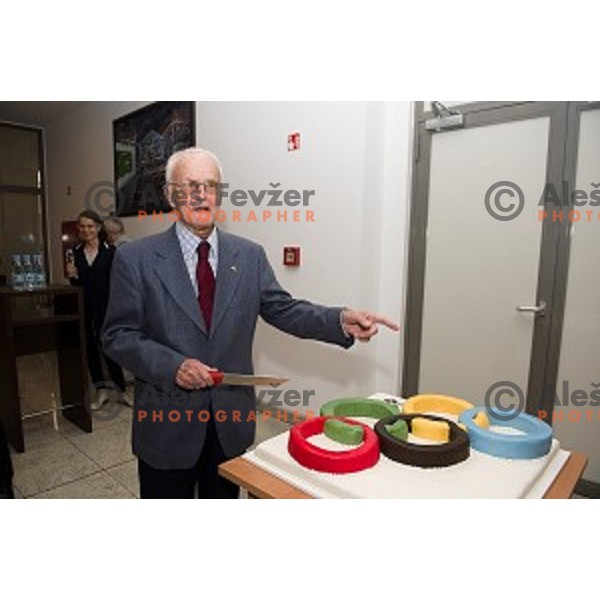 Marko Rasic during the celebration of the 95th birthday of Marko Rasic , Slovenian Olympic committee , Tivoli Hall, Ljubljana, Slovenia, 23.04.2015