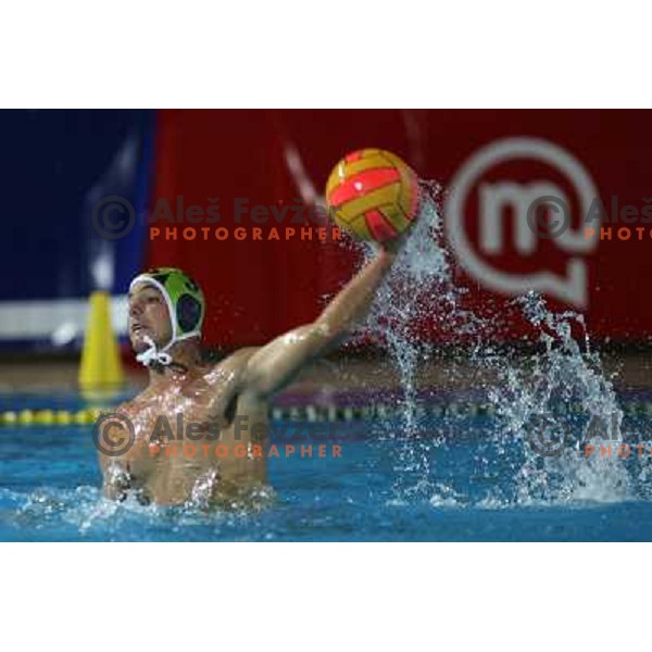 Jure Skof at match Slovenia- Macedonia in Tristar waterpolo tournament in Kranj Slovenia. Photo by Ales Fevzer 