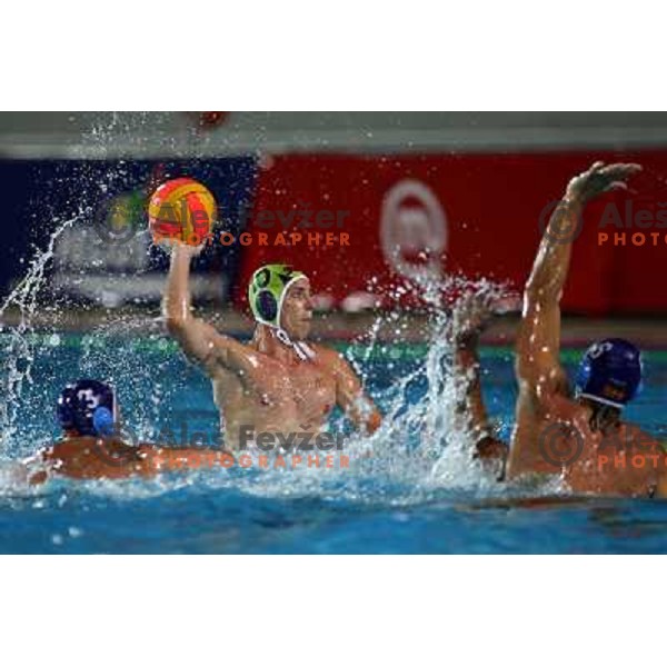 Jure Nastran at match Slovenia- Macedonia in Tristar waterpolo tournament in Kranj Slovenia. Photo by Ales Fevzer 