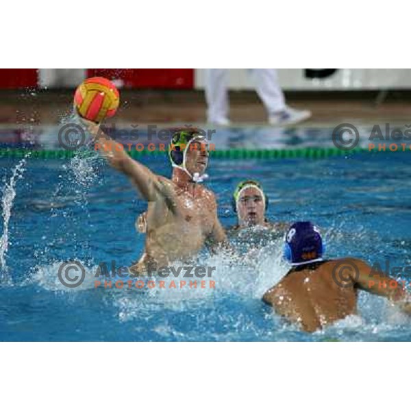 Jure Nastran at match Slovenia- Macedonia in Tristar waterpolo tournament in Kranj Slovenia. Photo by Ales Fevzer 