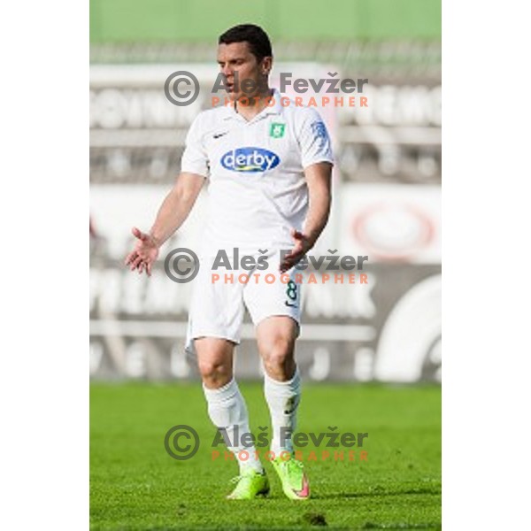 Darijan Matic in action during football match Rudar - Olimpija, Round 32 of Prvaliga Telekom Slovenije, Velenje, Slovenia, 06.05.2015