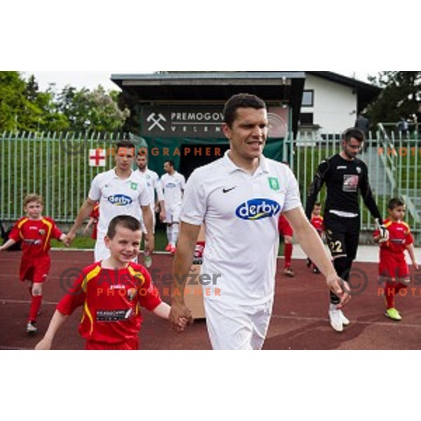 Darijan Matic in action during football match Rudar - Olimpija, Round 32 of Prvaliga Telekom Slovenije, Velenje, Slovenia, 06.05.2015