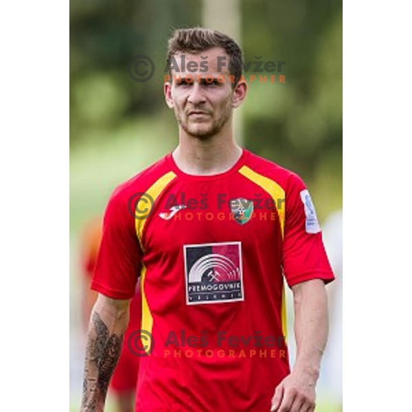 Aljaz Krefl in action during football match Rudar - Olimpija, Round 32 of Prvaliga Telekom Slovenije, Velenje, Slovenia, 06.05.2015