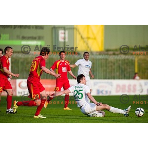 Josip Golubar in action during football match Rudar - Olimpija, Round 32 of Prvaliga Telekom Slovenije, Velenje, Slovenia, 06.05.2015