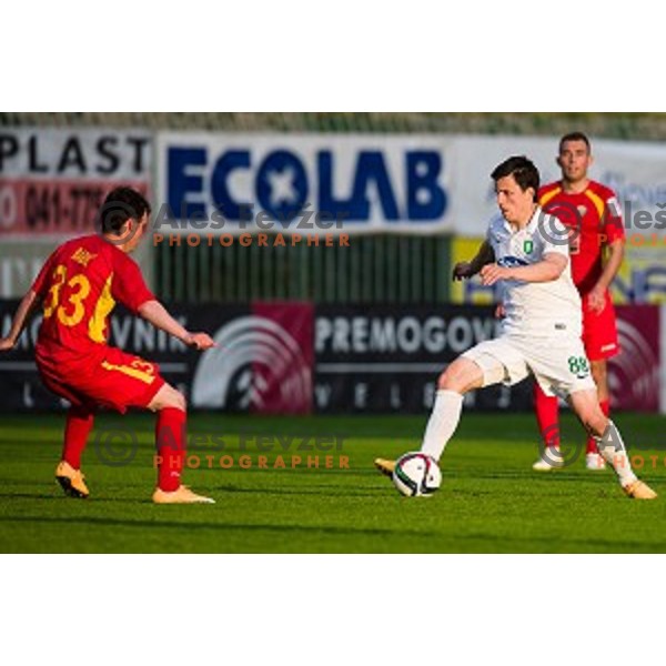 Mario Babic, Stjepan Babic in action during football match Rudar - Olimpija, Round 32 of Prvaliga Telekom Slovenije, Velenje, Slovenia, 06.05.2015