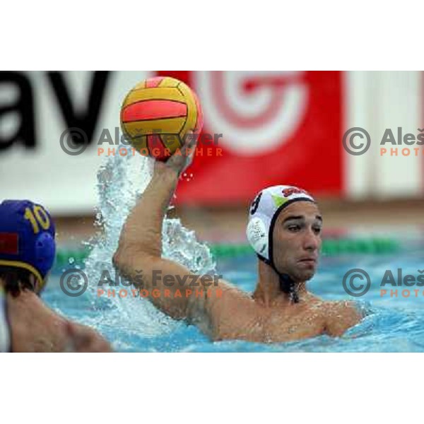 Andraz Verac at match Slovenia-Montenegro played at Tristar waterpolo tournament in Kranj, Slovenia 18.8.2007.Photo by Ales Fevzer 