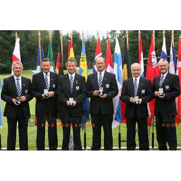 team Scotland, runners-up at European Senior Team Championship, played at Kings golf course at Bled, Slovenia 18.8.2007.Photo by Ales Fevzer 