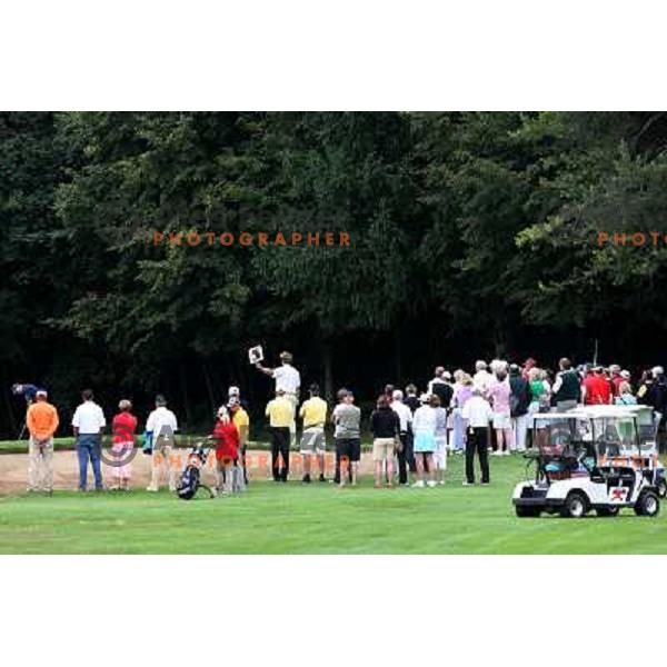 Crowd around first green at final day of European Senior Team Championship, played at Kings golf course at Bled, Slovenia 18.8.2007.Photo by Ales Fevzer 
