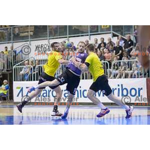  in action during half final handball game, Maribor - Velenje Gorenje, played in Tabor Hall on 13.5.2015, Maribor