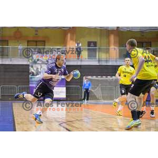 Mlakar Ziga in action during half final handball game, Maribor - Velenje Gorenje, played in Tabor Hall on 13.5.2015, Maribor