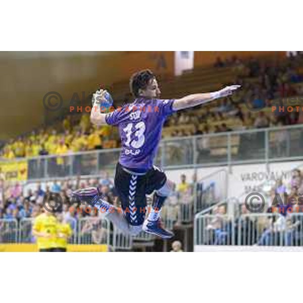 Sok Tadej in action during half final handball game, Maribor - Velenje Gorenje, played in Tabor Hall on 13.5.2015, Maribor