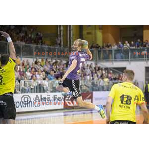 Spende Aleksander in action during half final handball game, Maribor - Velenje Gorenje, played in Tabor Hall on 13.5.2015, Maribor