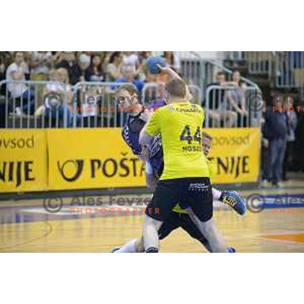 Mlakar ZIga in action during half final handball game, Maribor - Velenje Gorenje, played in Tabor Hall on 13.5.2015, Maribor