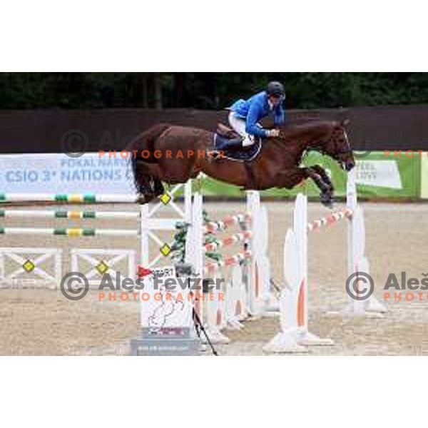 Urh Bauman of Slovenia during FEI CSIO *3 Nations Cup Equestrian competition in Celje, Slovenia on May 15, 2015
