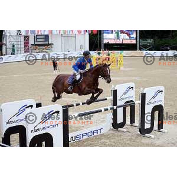 Urh Bauman of Slovenia during FEI CSIO *3 Nations Cup Equestrian competition in Celje, Slovenia on May 15, 2015