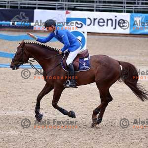 Urh Bauman of Slovenia during FEI CSIO *3 Nations Cup Equestrian competition in Celje, Slovenia on May 15, 2015