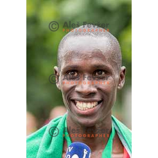 Abel Kibet Rop (KEN) winner of 21km run on 35. Maraton treh src in Radenci, Slovenia on 16th of May, 2015