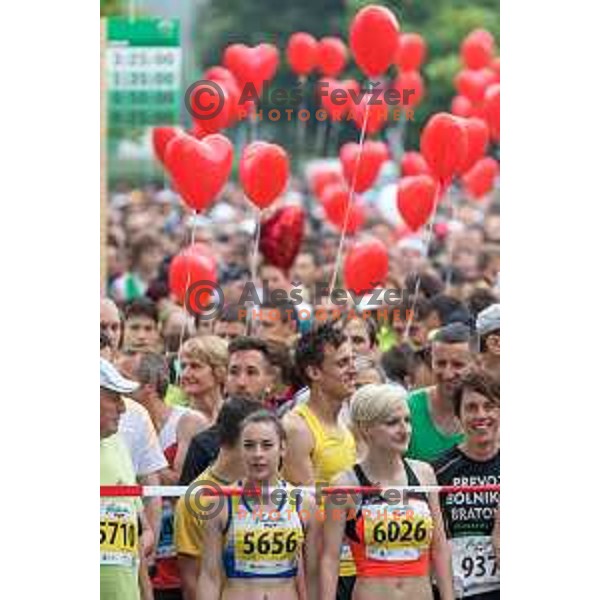 Katja Vrdjuka (right) on 35. Maraton treh src in Radenci, Slovenia on 16th of May, 2015
