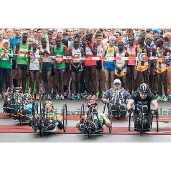Cyclists on 35. Maraton treh src in Radenci, Slovenia on 16th of May, 2015