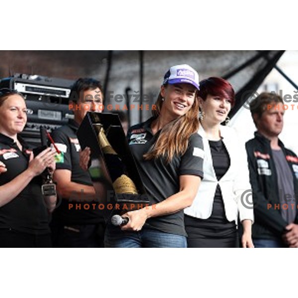 Tina Maze at Reception for fans during event Slovenian Winter Heroes in Ljubljana on May 20, 2015
