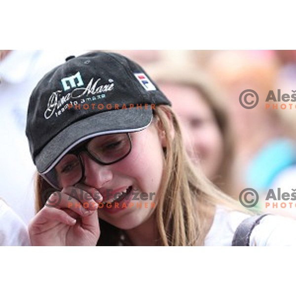 Reception for fans during event Slovenian Winter Heroes in Ljubljana on May 20, 2015
