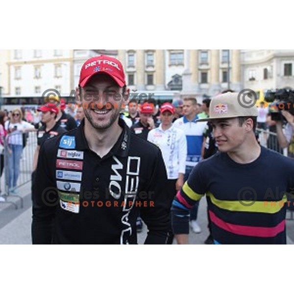 Jakov Fak Reception for fans during event Slovenian Winter Heroes in Ljubljana on May 20, 2015