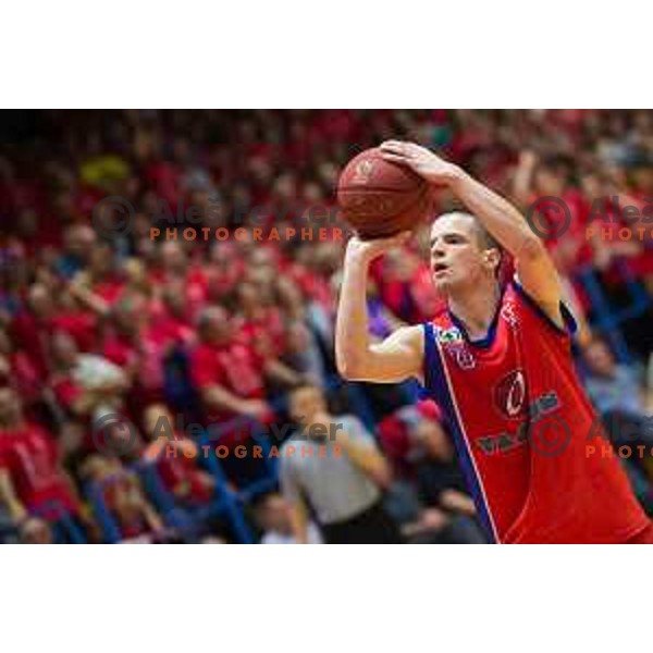 in action during Second Final Match of Telemach league in Season 2014/15 between Tajfun and Rogaska, played in Sentjur, Slovenia, on January 5th, 2012.