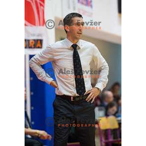 in action during Second Final Match of Telemach league in Season 2014/15 between Tajfun and Rogaska, played in Sentjur, Slovenia, on January 5th, 2012.