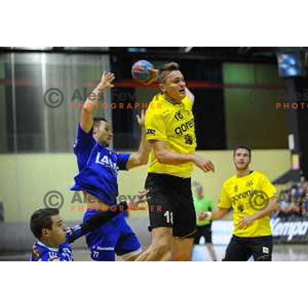 action during Final of 1.NLB leasing league between Gorenje Velenje and Celje Pivovarna Lasko in Red Hall, Velenje, Slovenija on May 26, 2015