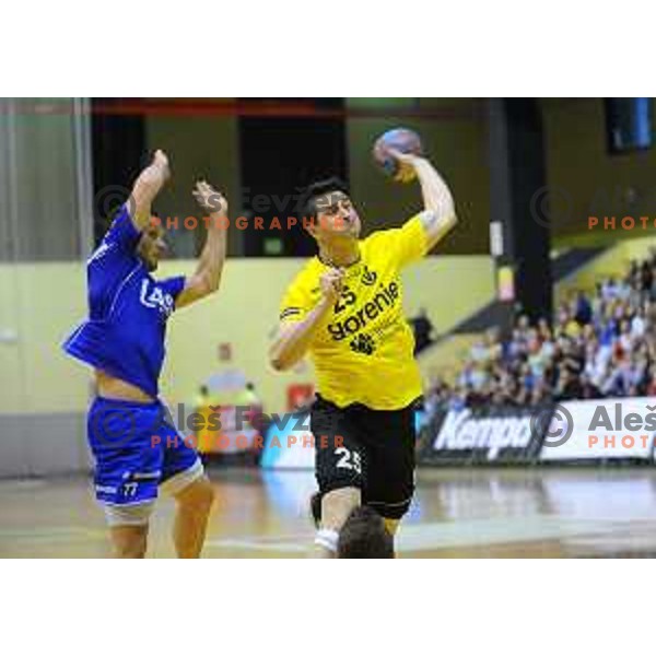 action during Final of 1.NLB leasing league between Gorenje Velenje and Celje Pivovarna Lasko in Red Hall, Velenje, Slovenija on May 26, 2015