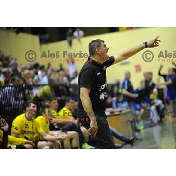 action during Final of 1.NLB leasing league between Gorenje Velenje and Celje Pivovarna Lasko in Red Hall, Velenje, Slovenija on May 26, 2015