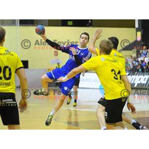 action during Final of 1.NLB leasing league between Gorenje Velenje and Celje Pivovarna Lasko in Red Hall, Velenje, Slovenija on May 26, 2015