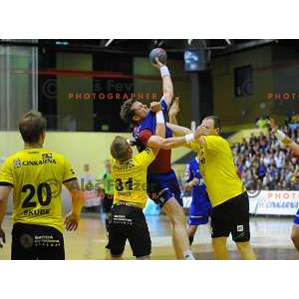 action during Final of 1.NLB leasing league between Gorenje Velenje and Celje Pivovarna Lasko in Red Hall, Velenje, Slovenija on May 26, 2015