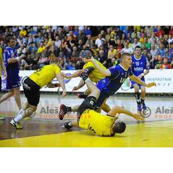 action during Final of 1.NLB leasing league between Gorenje Velenje and Celje Pivovarna Lasko in Red Hall, Velenje, Slovenija on May 26, 2015