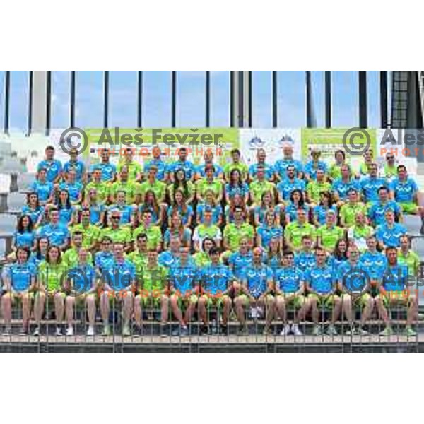 Slovenia Olympic team for First European games in Baku Azerbaijan during official presentation in Koper on June 4, 2015