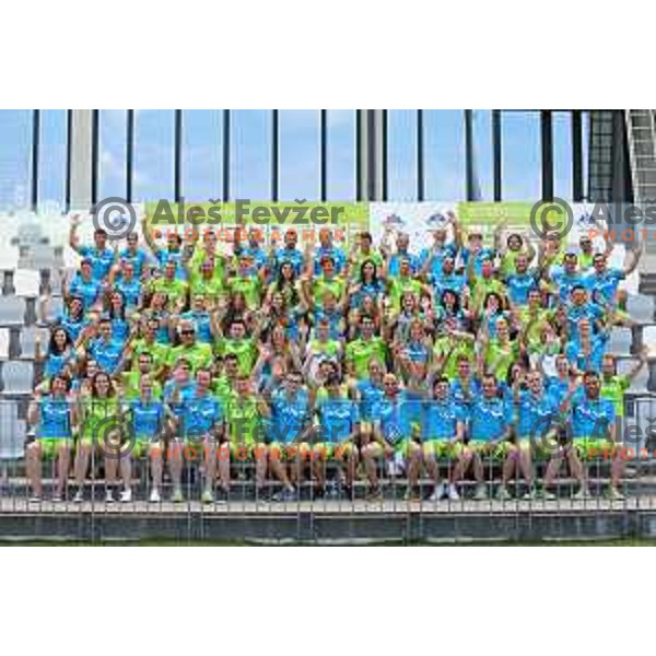 Slovenia Olympic team for First European games in Baku Azerbaijan during official presentation in Koper on June 4, 2015
