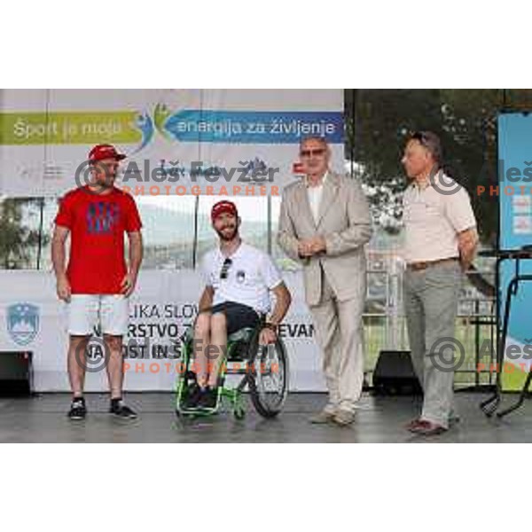 Bogdan Gabrovec of Slovenia Olympic team for First European games in Baku Azerbaijan during official presentation in Koper on June 4, 2015