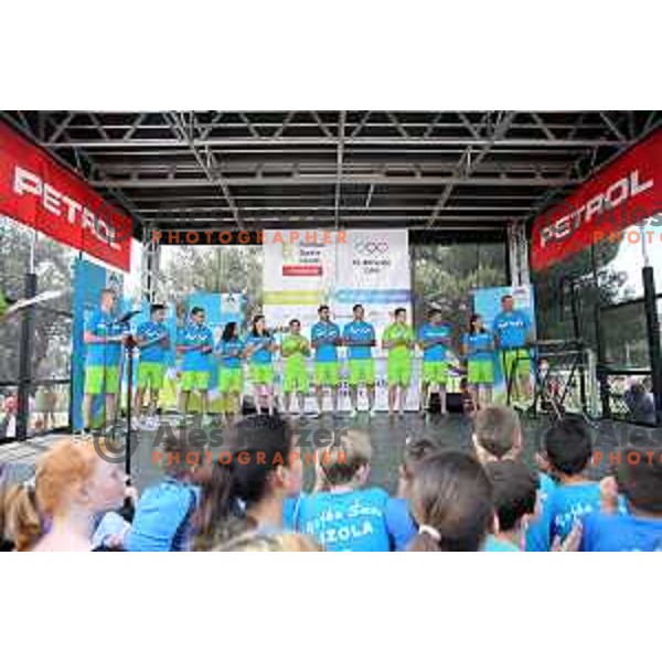 Slovenia Olympic team for First European games in Baku Azerbaijan during official presentation in Koper on June 4, 2015