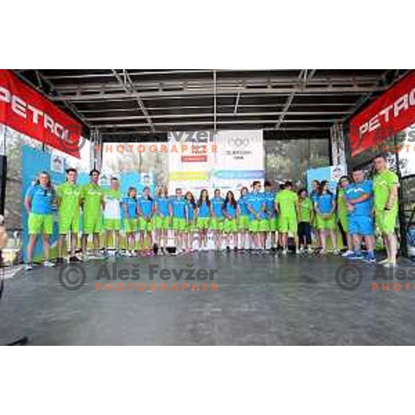 Slovenia Olympic team for First European games in Baku Azerbaijan during official presentation in Koper on June 4, 2015